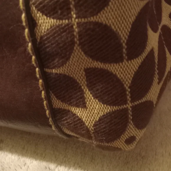 Fossil Brown And Cream Shoulder Bag EUC